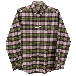 Stone Work NWT Green Plaid Button Down Western Style Shirt Men's Size XL